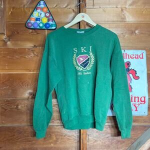 Lee green vintage 90s ski crewneck